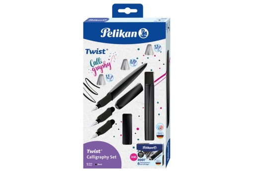 Pelikan Twist Calligraphy Füller P457 Set Black FSB