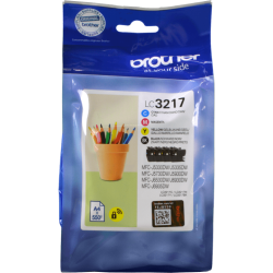 4 Brother Tinten LC-3217VALDR Multipack KCMY