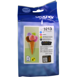 4 Brother Tinten LC-3213VALDR Multipack KCMY