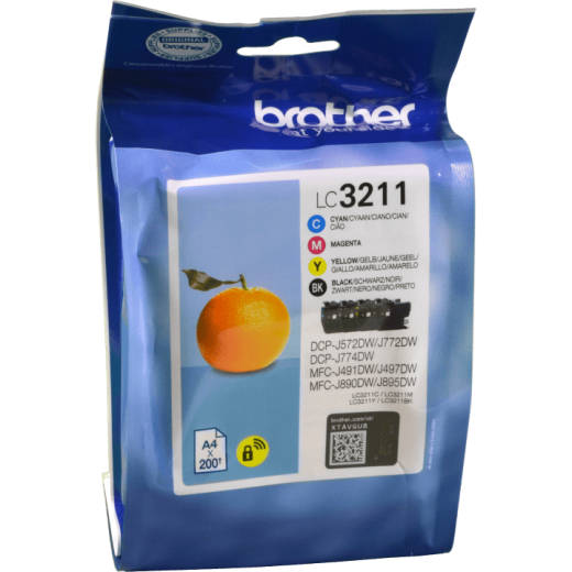 4 Brother Tinten LC-3211VALDR Multipack KCMY