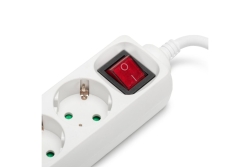 Entac Steckdosenleiste 3fach mit USB 1,5m Schalter weiß