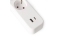 Entac Steckdosenleiste 4fach 1x USB-A & 1 USB-C, 1,5m weiß