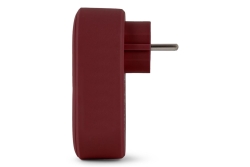 Entac Steckdosenadapter + 2x USB-A burgundy