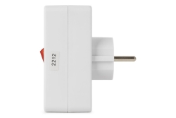 Entac Steckdosenadapter 2x Euro 1x Schukon Schalter weiß