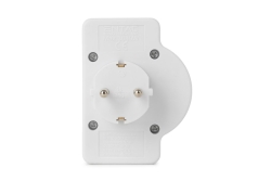 Entac Steckdosenadapter 2x Euro 1x Schukon Schalter weiß