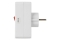 Entac Steckdosenadapter 2x Euro 1x Schukon Schalter weiß