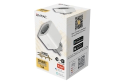 Entac WIFI Steckdosenadapter mit Leistungsmesser weiß