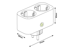 Entac WIFI Steckdosenadapter 2-fach
