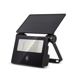 Entac LED-Flutlicht Akku und Solarfunktion 400lm PIR-Sensor