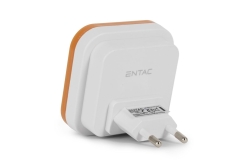 Entac Nachtlicht 0.5W quadrat. WW Orange Dämmerungssensor