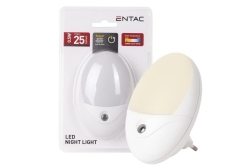 Entac Nachtlicht 0.5W Oval WW White Dämmerungssensor