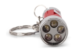 Entac Taschenlampe 5LED Schlüsselanhänger Rot