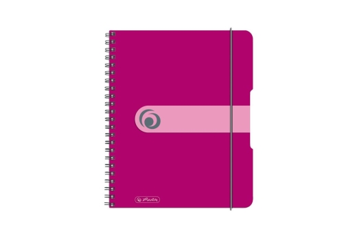 Herlitz Spiralblock to go PP-Cover A5 80 Bl. beere