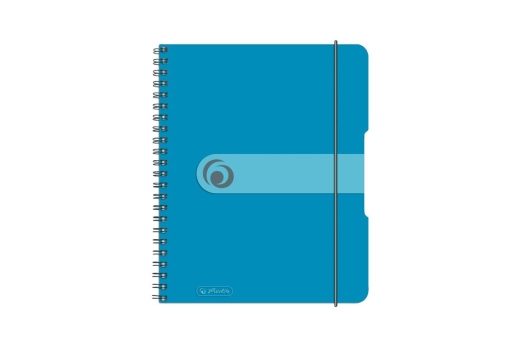 Herlitz Spiralblock to go PP-Cover A5 80 Bl. transp.Blau