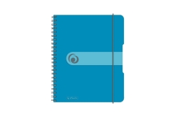 Herlitz Spiralblock to go PP-Cover A5 80 Bl. transp.Blau