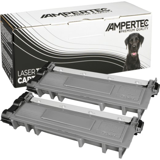 2 Ampertec Toner ersetzt Brother TN-2320 Doppelpack schwarz