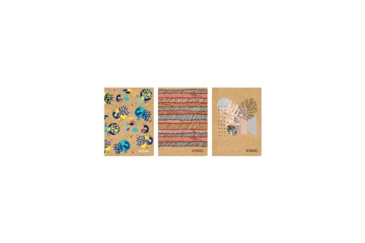 Herlitz NB A6/80 kariert Kraftpapier Cover M.s