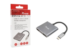 Equip Adapter USB-C->2xHDMI,3.2Gen1 100W PD,USB-C MST Adapte