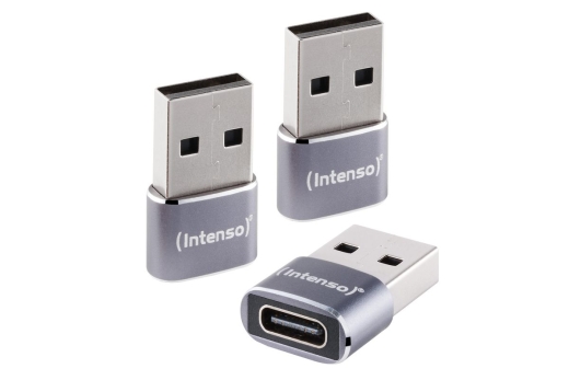 Intenso 3-pack USB Adapter USB-C -> USB-A C480A Aluminium