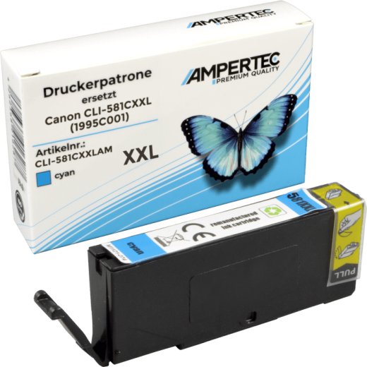Ampertec Tinte ersetzt Canon CLI-581C XXL cyan