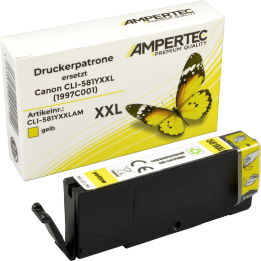 Ampertec Tinte ersetzt Canon CLI-581Y XXL yellow