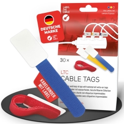 LTC Klettkabelbinderlabel Set wiederverwendbar, mix,30er