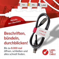 LTC Klettkabelbinderlabel Set wiederverwendbar, mix,30er