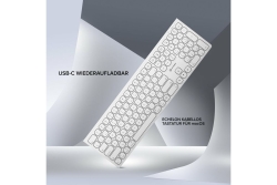 Alogic Tastatur Wireless weiß für MAC