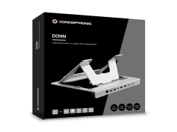 CONCEPTRONIC Notebook Halterung + 7-in-1 Docking silber