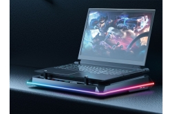 CONCEPTRONIC USB-C Laptop-Kühlpad + Handyhalter, RGB, 12V