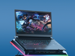 CONCEPTRONIC USB-C Laptop-Kühlpad + Handyhalter, 130mm lang