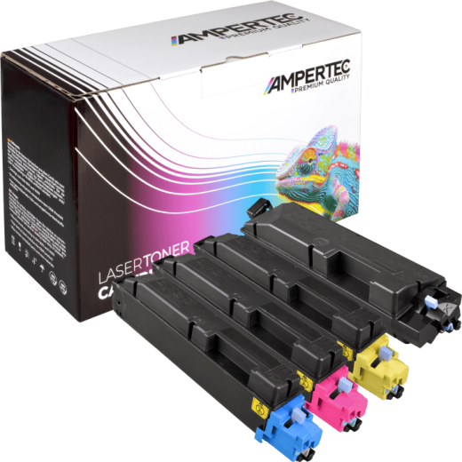 4 Ampertec Toner ersetzt Kyocera TK-5280 Multipack KCMY