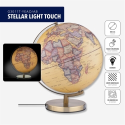 TROIKA Globus STELLAR LIGHT TOUCH antique