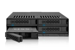 IcyDock 4x 2.5 Sata/SAS in 1x5 25 bay mobile rack screwless
