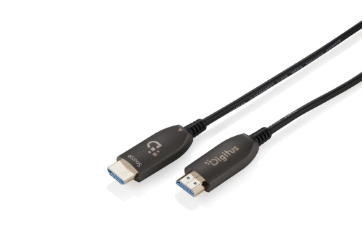 DIGITUS HDMI AOC Hybrid Glasfaserkabel UHD 8K 100m schwarz