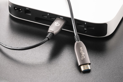 DIGITUS HDMI AOC Hybrid Glasfaserkabel UHD 8K 60m schwarz