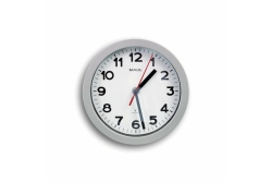 MAUL Wanduhr MAULstep, 20 cm, Funkuhr, inkl. Batt., silber