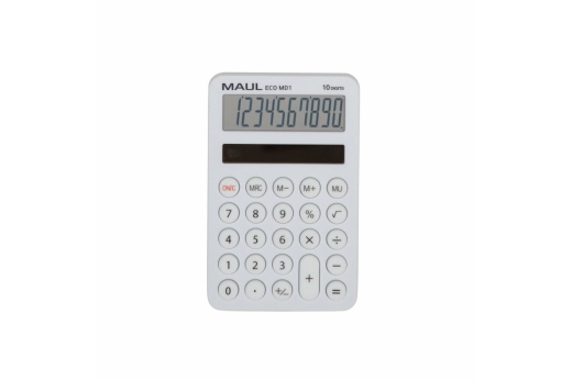 MAUL Taschenrechner ECO MD 1, 10 Stellen, weiß