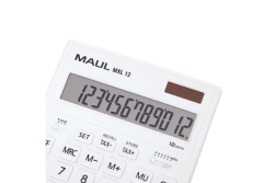 MAUL Tischrechner MXL 12, 12 Stellen, Tax, weiß