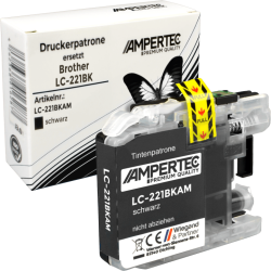 Ampertec Tinte kompatibel mit Brother LC-221BK schwarz
