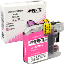 Ampertec Tinte kompatibel mit Brother LC-221M magenta