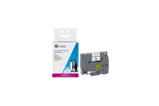 G&G Seiden Schriftband kompatibel mit Brother TZe-R231