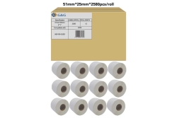G&G 12x Etikettenrollen kompatibel mit Zebra 880199-025D