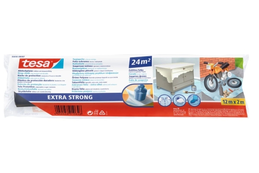 tesa Abdeckplane Drop Cloth Extra Strong 12mx2m transparent