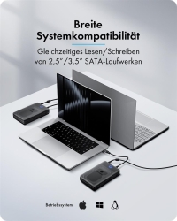 Geh. IcyBox Spade Base 388 für 2,5/3,5 SATA SSD/HDD