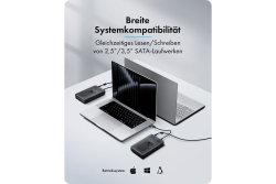 Geh. IcyBox Spade Base 388 für 2,5/3,5 SATA SSD/HDD