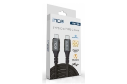 INCA USB-Kabel USB-C4.0/40Gbps/PD3.1 240W/8K-UltraHD 0.80m