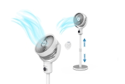INCA Standventilator +Akku, BLDC-Motor,5 Stufen, LED weiss