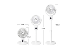 INCA Standventilator +Akku, BLDC-Motor,5 Stufen, LED weiss