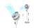 INCA Standventilator +Akku, BLDC-Motor,5 Stufen, LED weiss